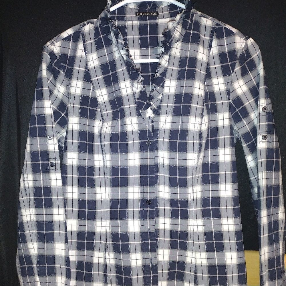 Express Plaid Blouse